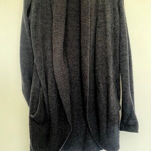 Barefoot Dreams CozyChic Lite Circle Cardigan in Black Size XS Small